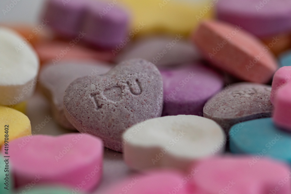 Heart candies for Valentines Day to eat Heart candies for Valentines Day to eat