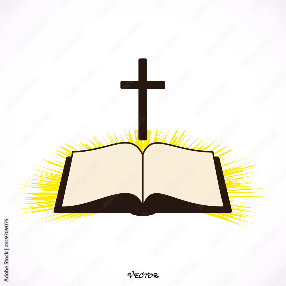 Bible Holy Book Icon For Websites Stock Vector Adobe Stock 5224