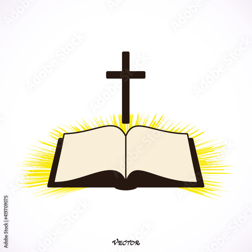 Bible holy book  icon for websites