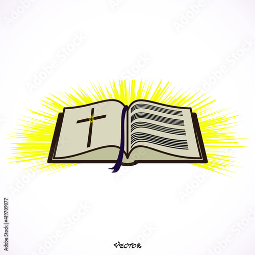 Bible holy book  icon for websites