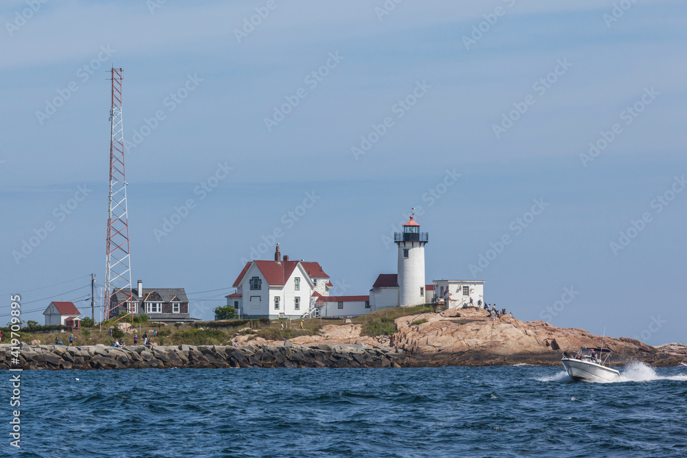 USA, Massachusetts, Cape Ann, Gloucester. Eastern Point Lighthouse.