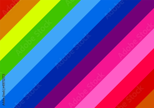 Horozontal simple background of multi-colored diagonal stripes. Vector illustration