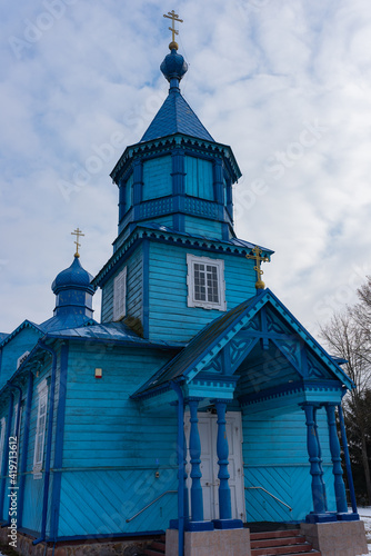 Orthodox church of the Exaltation of the Holy Cross in Narew, Podlasie region, Poland.