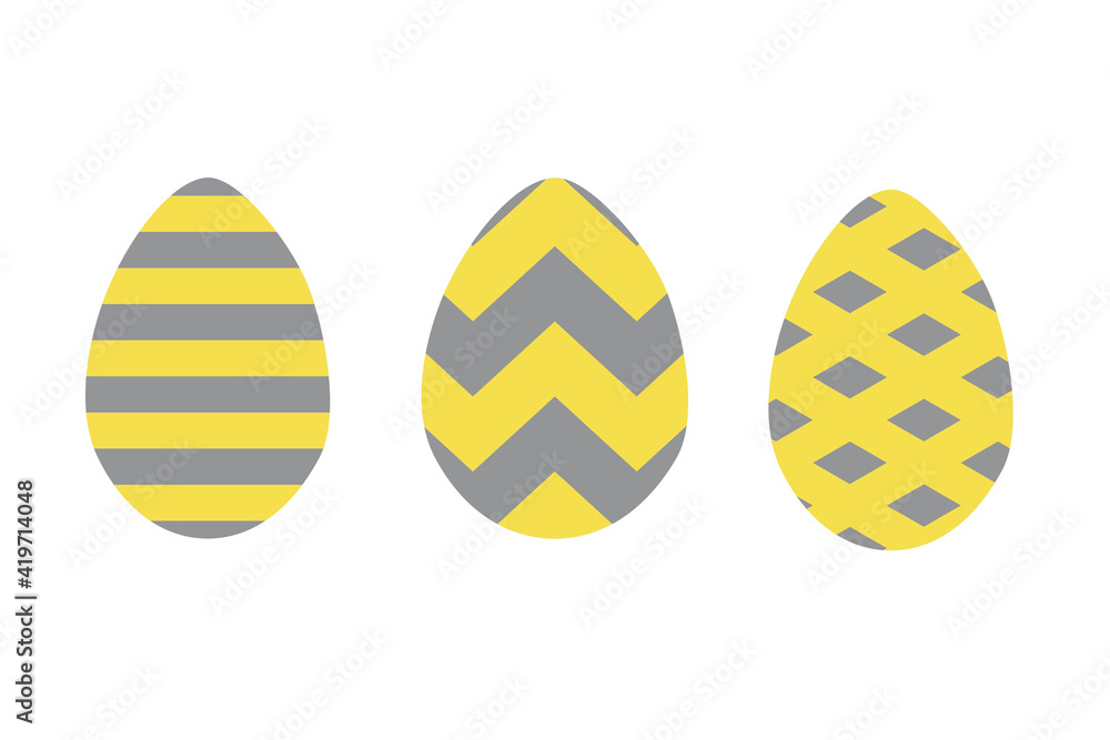 Easter eggs illustration. Color of the year 2021. Easter eggs illustration. Color of the year 2021.