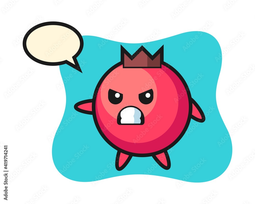 Cranberry cartoon illustration as a karate fighter Cranberry cartoon illustration as a karate fighter