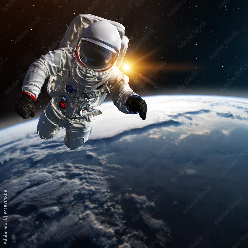 Astronaut spaceman outer space. Elements of this image furnished by NASA. Astronaut spaceman outer space. Elements of this image furnished by NASA.