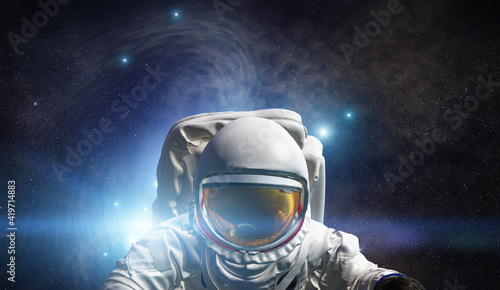 Fototapeta Naklejka Na Ścianę i Meble -  Astronaut spaceman outer space. Elements of this image furnished by NASA.