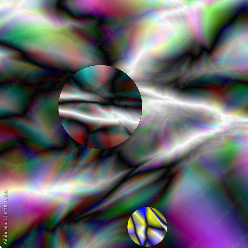 Abstract circles floating Abstract circles floating
