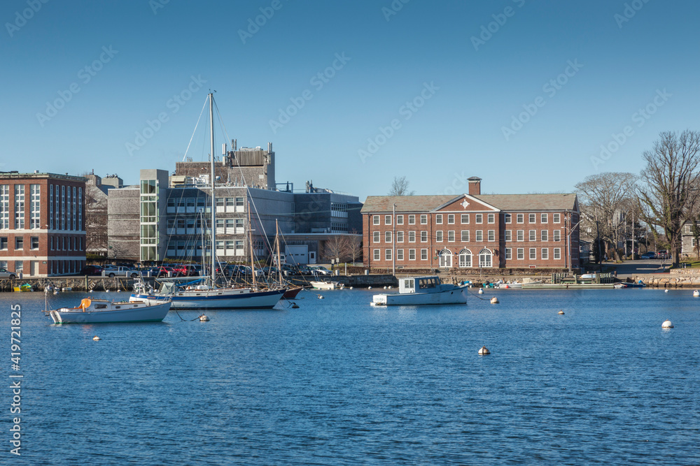 Naklejka premium USA, Massachusetts, Cape Cod, Woods Hole Oceanographic Institute, exterior