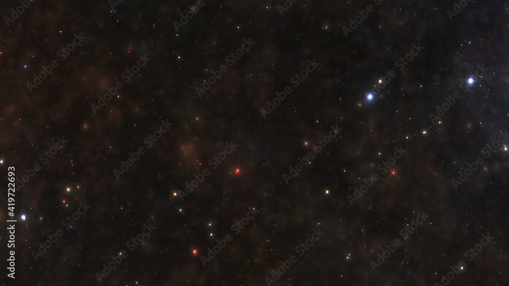 Fototapeta premium Stars in the night sky nebula and galaxy 3d illustration
