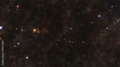 Stars in the night sky nebula and galaxy 3d illustration