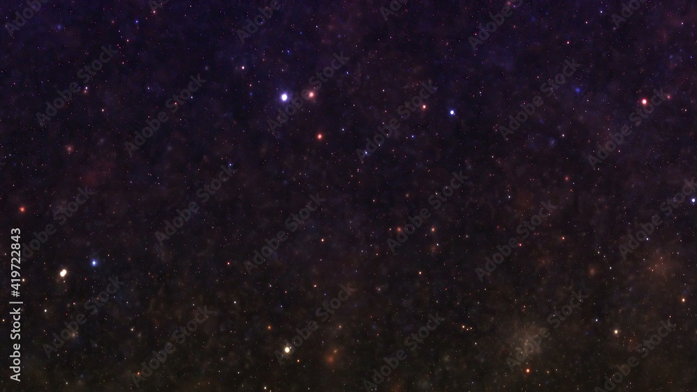 Fototapeta premium Stars in the night sky nebula and galaxy 3d illustration
