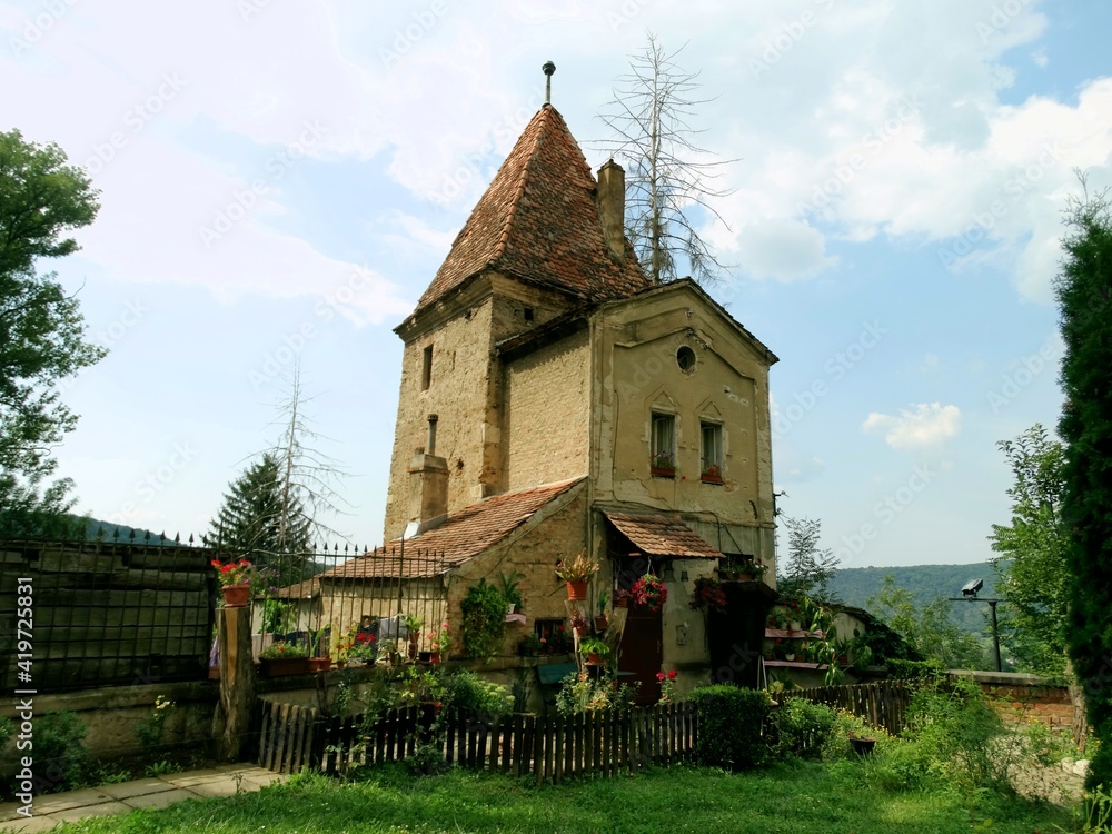 Fototapeta premium Sighisoara, city, tourist, in Romania, monuments, historic buildings,