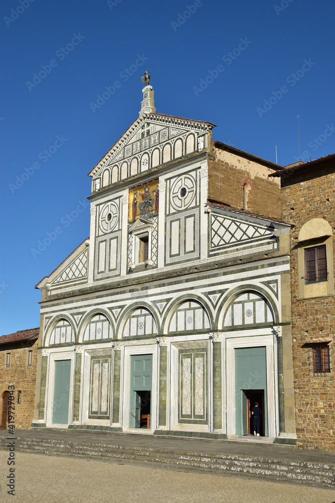 Basilica of San Miniato al Monte (St Minias on the mountain) in Florence, Italy.