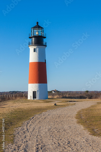 USA  Massachusetts  Nantucket Island. Sankaty  Sankaty Head Lighthouse.