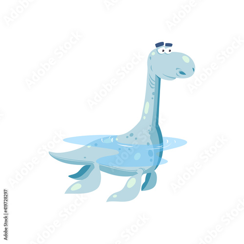 Amphibian Erythrosuchids crocodile large basal dinosaur isolated icon. Vector archosaur form carnivores diapsid reptile. Prehistoric animal of Jurassic period. Chalishevia or Erythrosuchus lizard