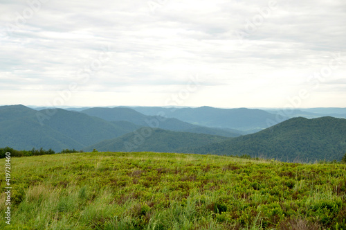 Green hills, Bieszczady mountains