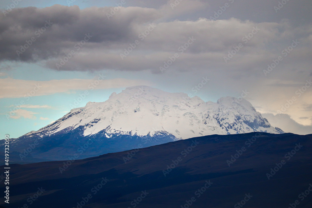 clouds over the mountains, vulcano Cotopaxi