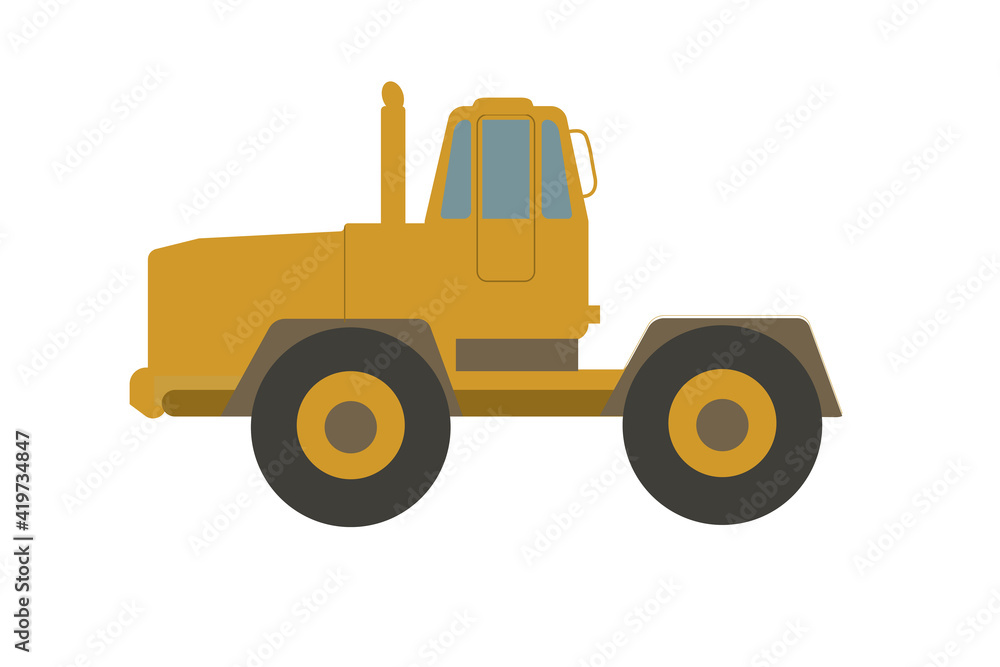 Belaz. Trucks and construction equipment. Vector illustration.