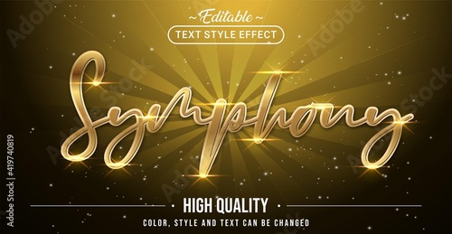 Editable text style effect - text style theme.