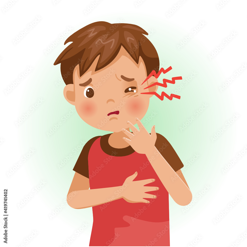 Sore eyes boy is sick, Sick person and feeling bad Sore eyes boy is sick, Sick person and feeling bad