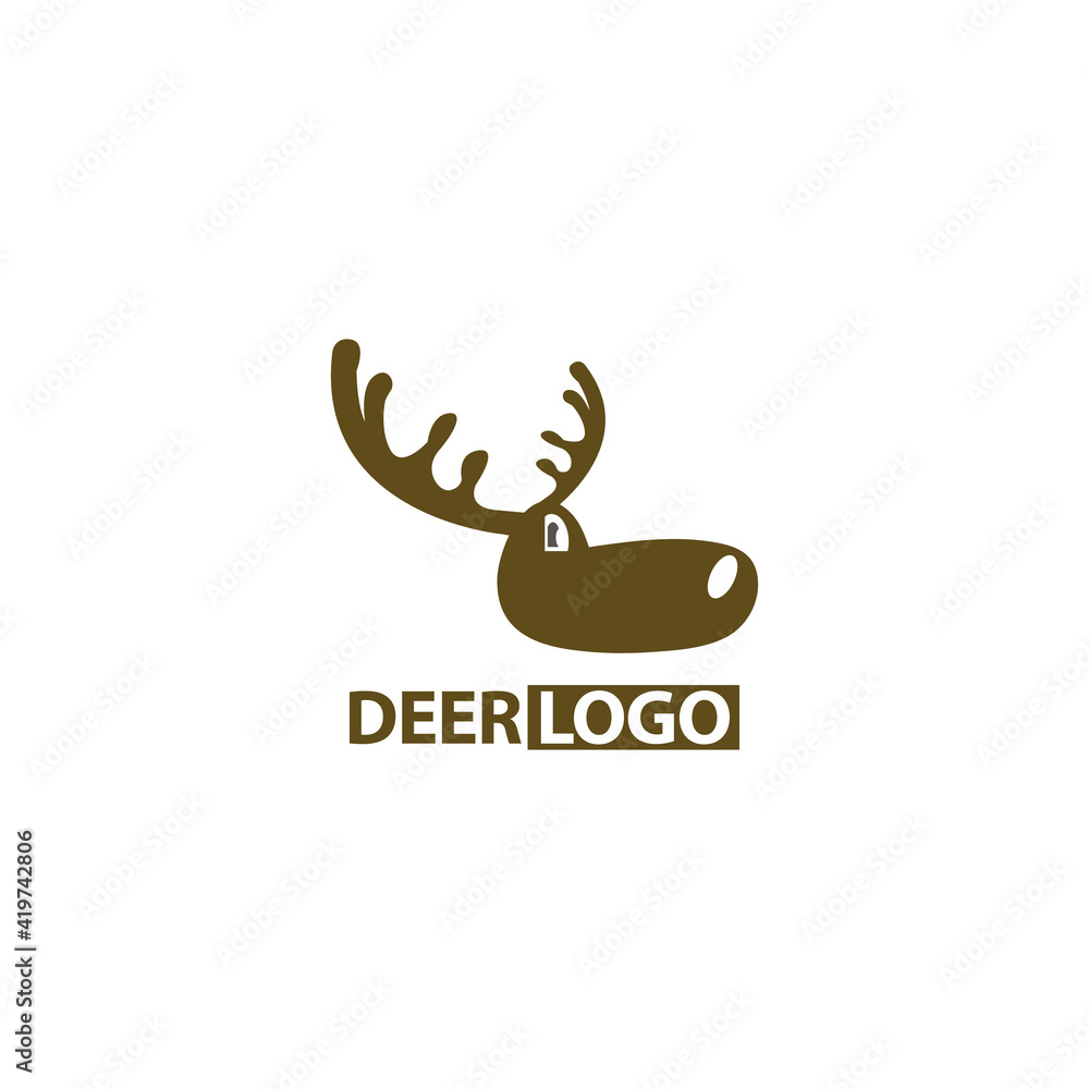 deer head logo design.
deer animal logo