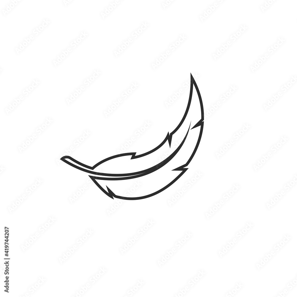 feather line icon illustration vector template feather line icon illustration vector template