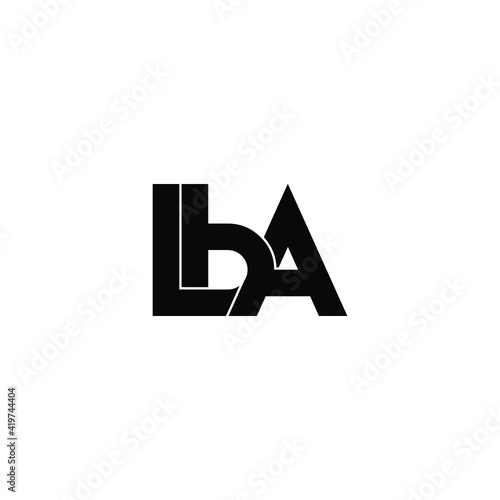 lba letter original monogram logo design photo