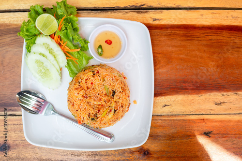 Cuadro en lienzo Fried Rice Tom Yum Kung Thai food
