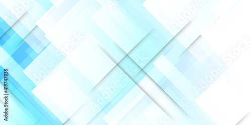 Abstract blue background with square shapes 