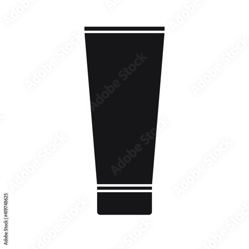 Vector flat cartoon cream cosmetic tube isolated on white background