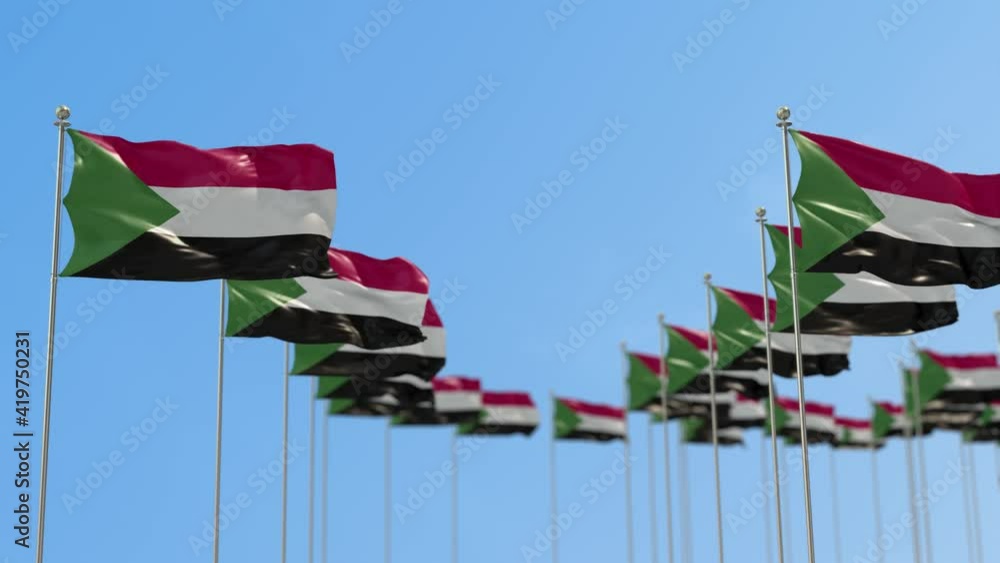 Sudan Row Of Flags Animation Sudan Row Of Flags Animation