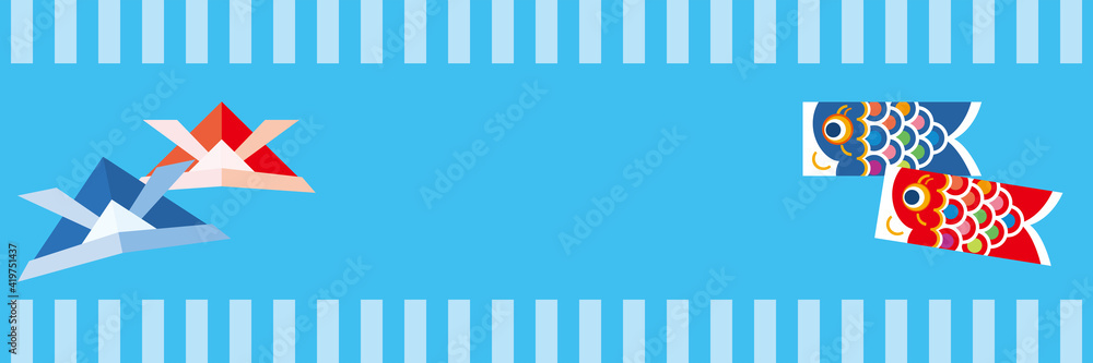 子供の日こどもの日端午の節句用イラストバナー 鯉のぼりと折り紙兜のイラスト Stock Vektorgrafik Adobe Stock 子供の日こどもの日端午の節句用イラストバナー 鯉のぼりと折り紙兜のイラスト Stock Vektorgrafik Adobe Stock