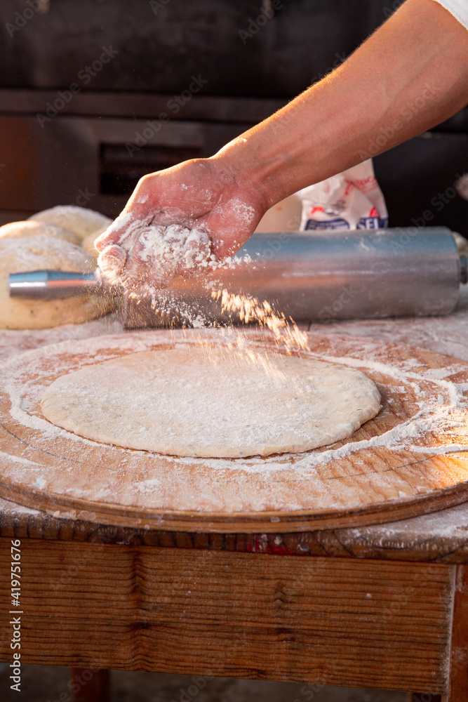 Making a Flour Pizza Dough Base