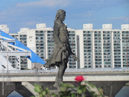 The Statue of Soyanggang Cheonyeo(Virgin) in Chuncheon, South Korea