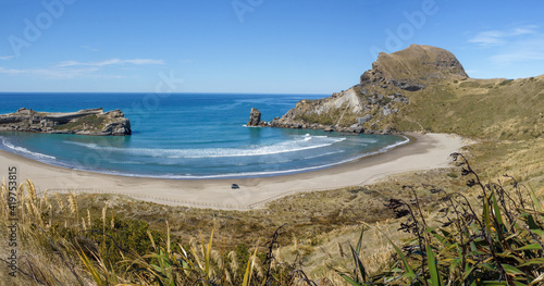 Castlepoint Lagoon and Beach landscape, New Zealand © NMint