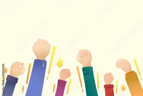 Make a fist by peoples for stimulate and encouragement vector illustration graphic EPS 10 file