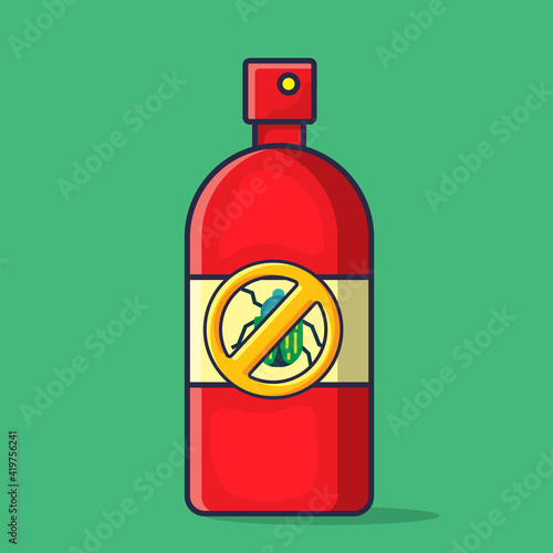 pest spray isolated cartoon vector illustration in flat style