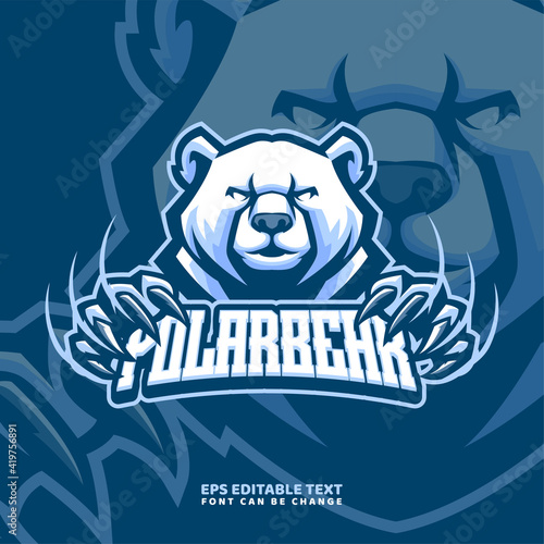 Polar Bear mascot Logo template