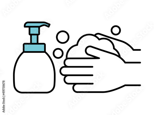 Hand washing vector icon 手洗いのアイコン