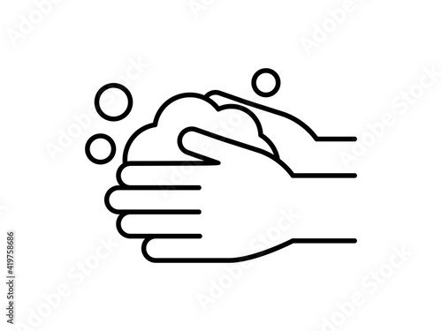 Hand washing vector icon 手洗いのアイコン