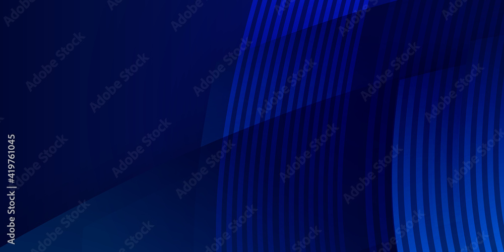 Dark blue 3d wave background with abstract graphic elements for presentation background design.