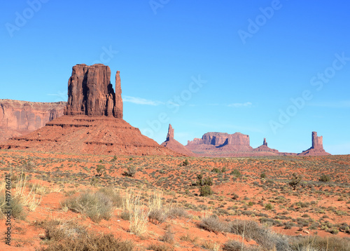 Monument Valley landscape showing East Mitten Butte in the left