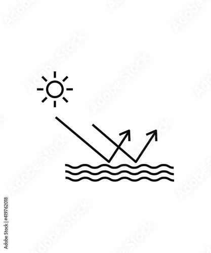 reflection icon,vector best line icon.