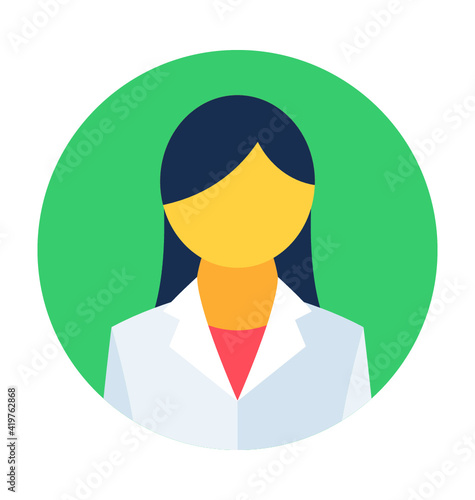 Female Manager Vector Illustration