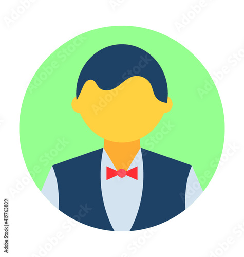 Waiter Vector Illustration