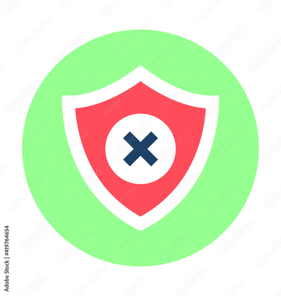 Cancel Protection Vector Icon Cancel Protection Vector Icon