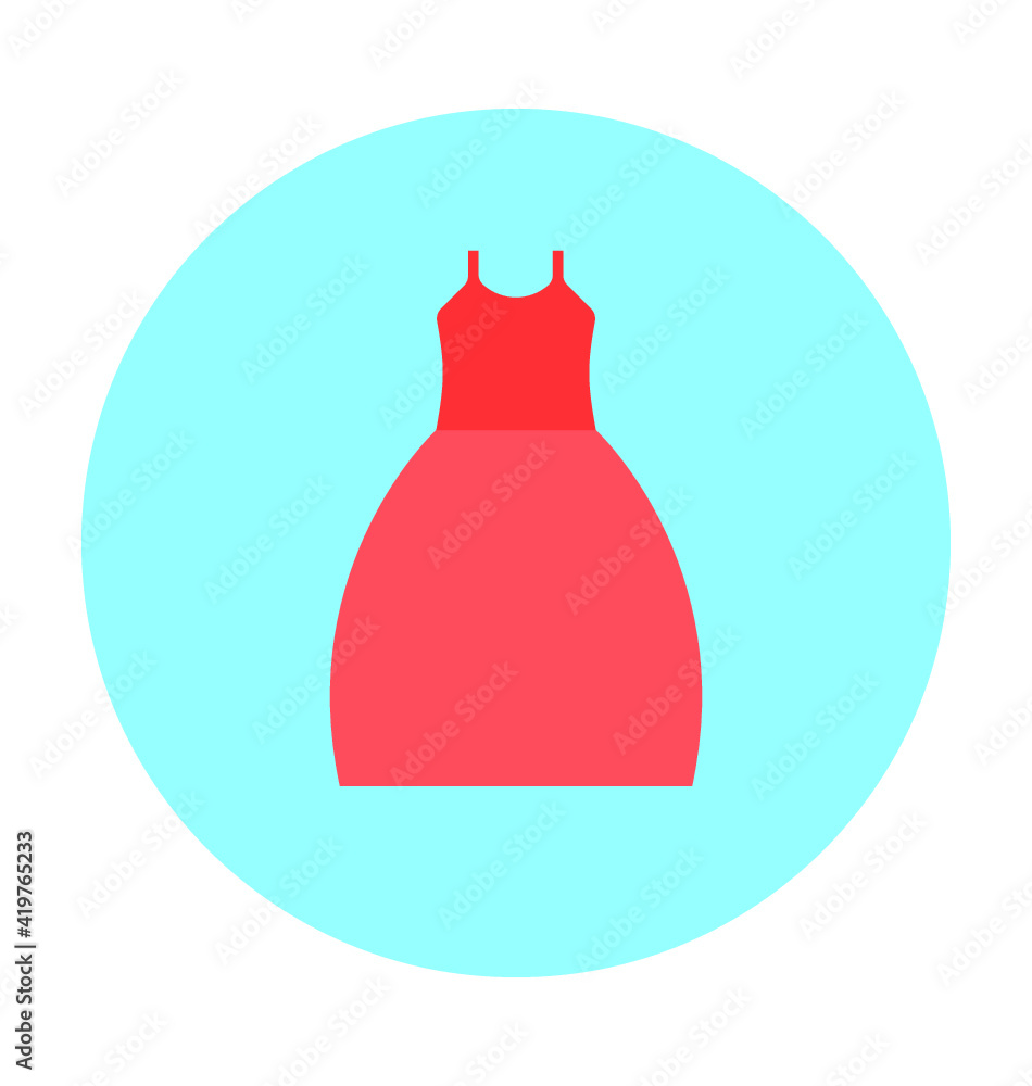 Woman Dress Vector Icon
Woman Dress Vector Icon