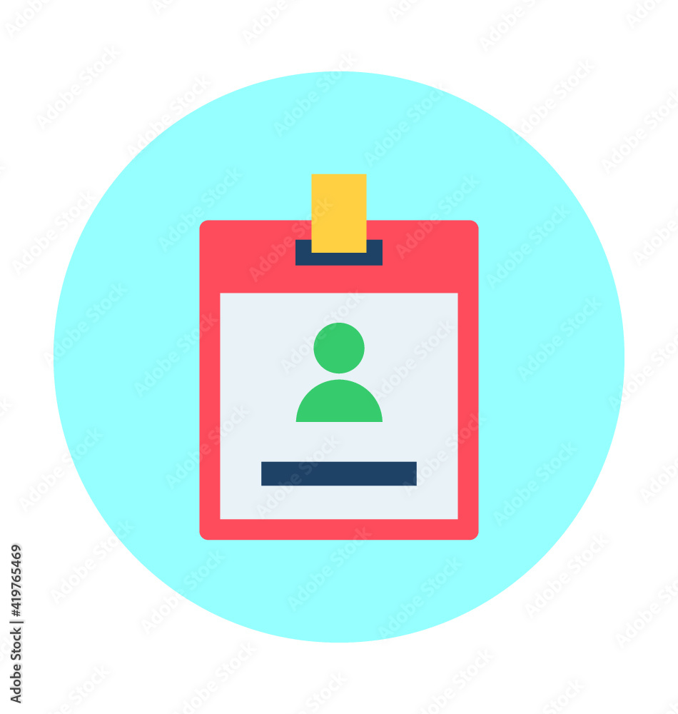 Identity Card Vector Icon Identity Card Vector Icon