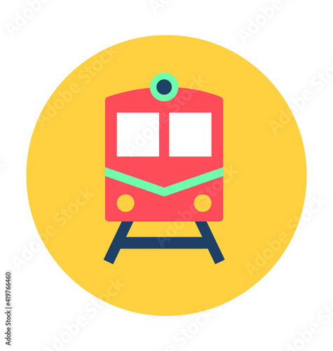 Tram Vector Icon 